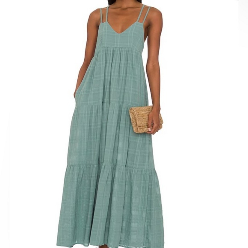 Young Fabulous & Broke YFB Long Maxi Vacation Dress in bright Yellow -S - Picture 7 of 8